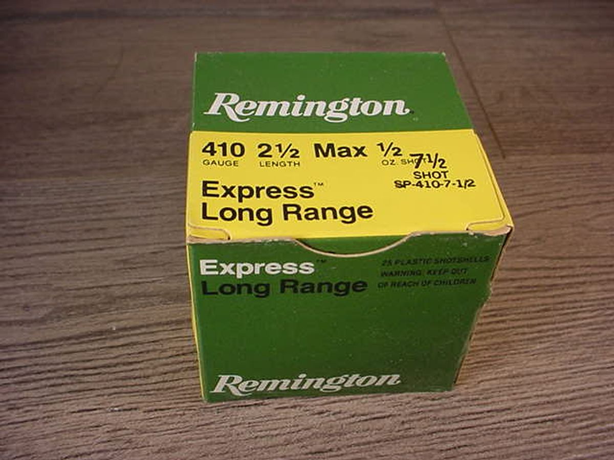 Box Of Remington Express Long Range 410 Gauge Number 7 1 2 Shot 410