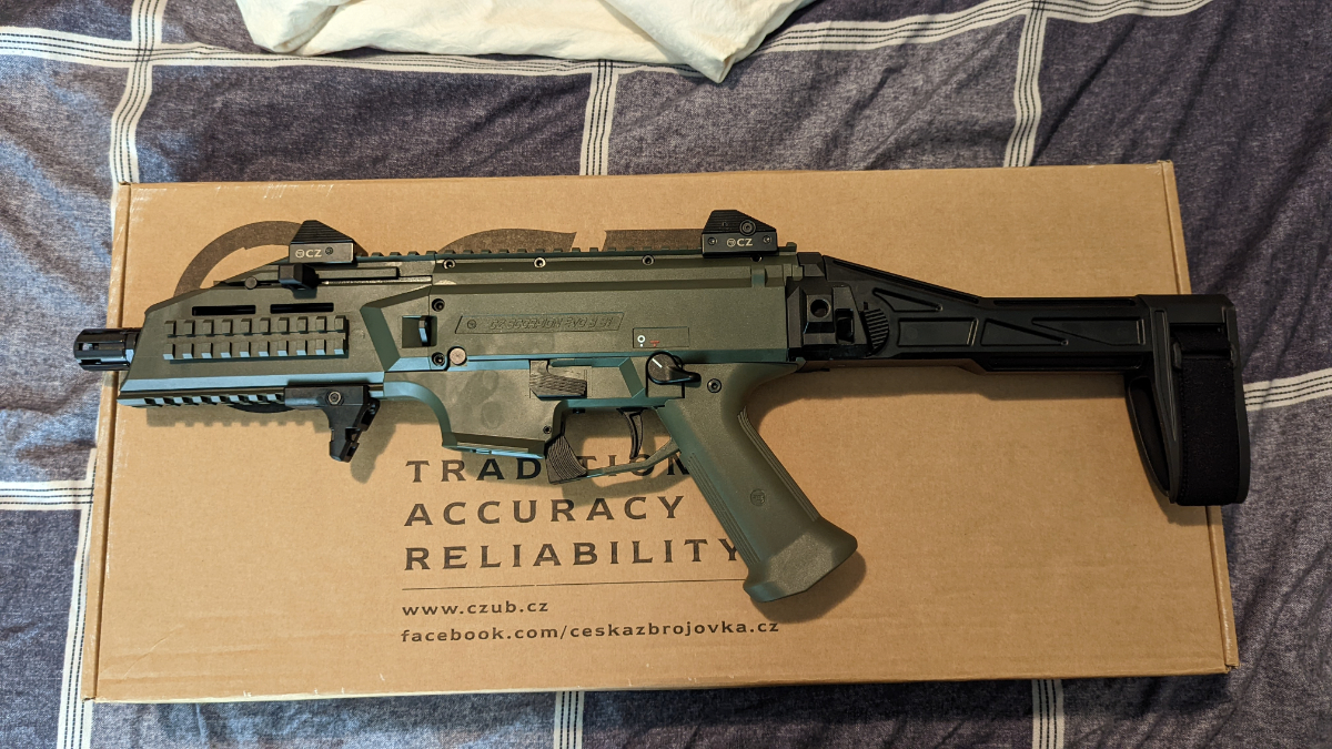 Cz Scorpion Evo 3 S1 Od Green With Brace For Sale At GunAuction