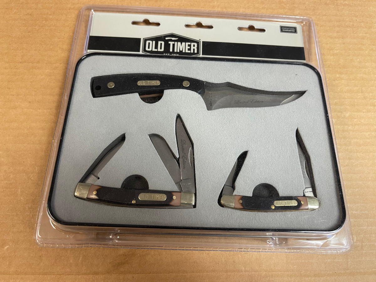 SCHRADE Old Timer Limited Edition 3 Knife Combo With Gift Tin