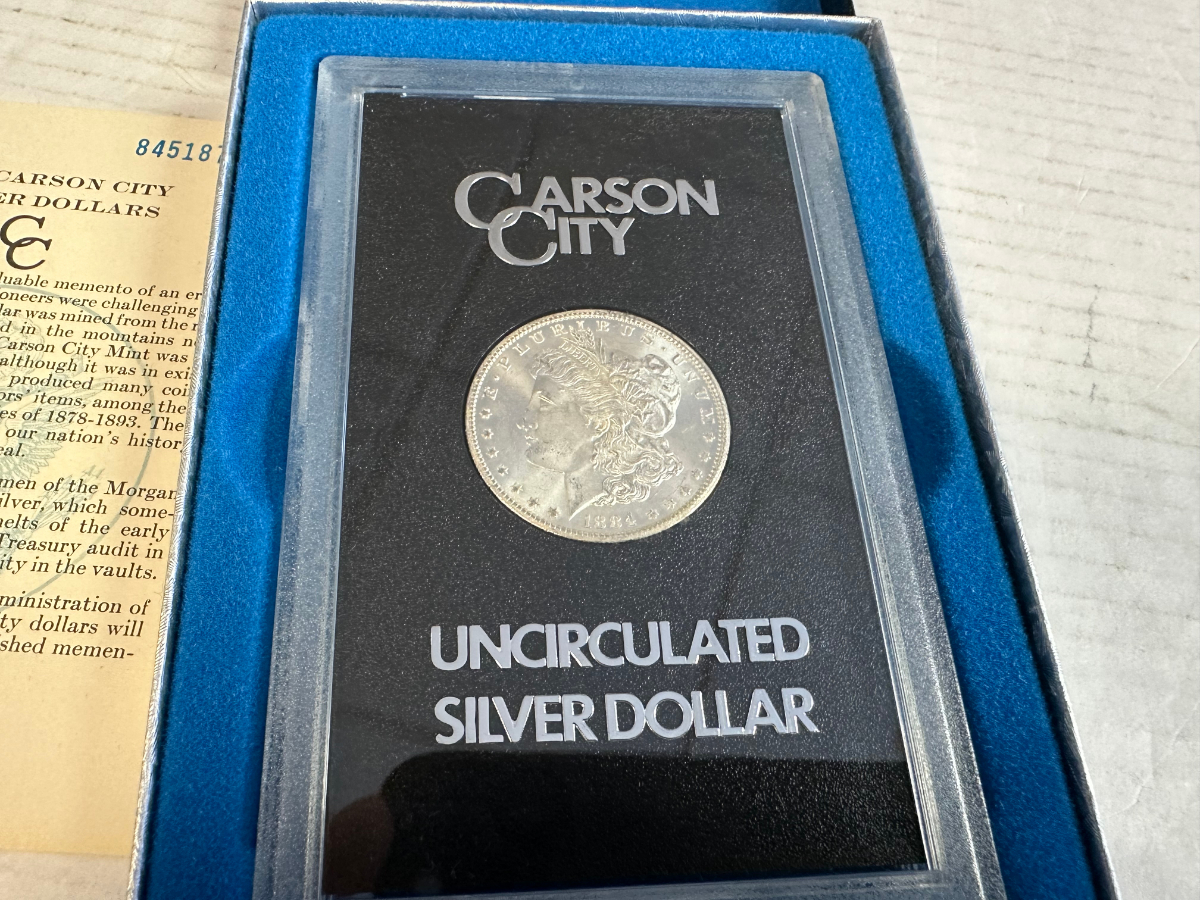 Cc Carson City Morgan Silver Dollar With Box Coa Uncirculated Must