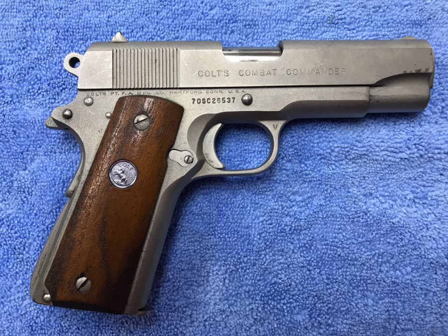 Colt Combat Commander .45 Acp Satin Nickel With Box For Sale at ...