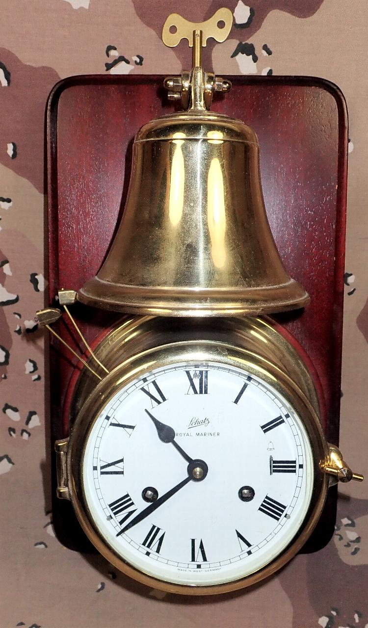 Schatz Royal Mariner Ships Bell Clock With External Bell (Srmsbc) For