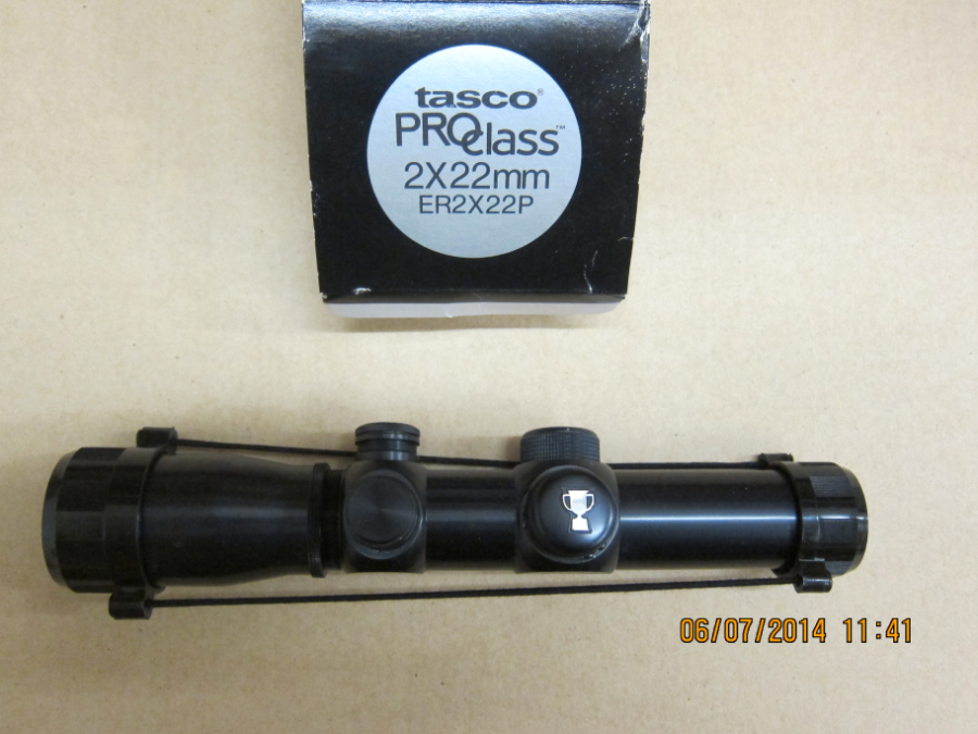 TASCO ELECTRONIC RETICLE PISTOL SCOPE,2X22,30MM 14472002