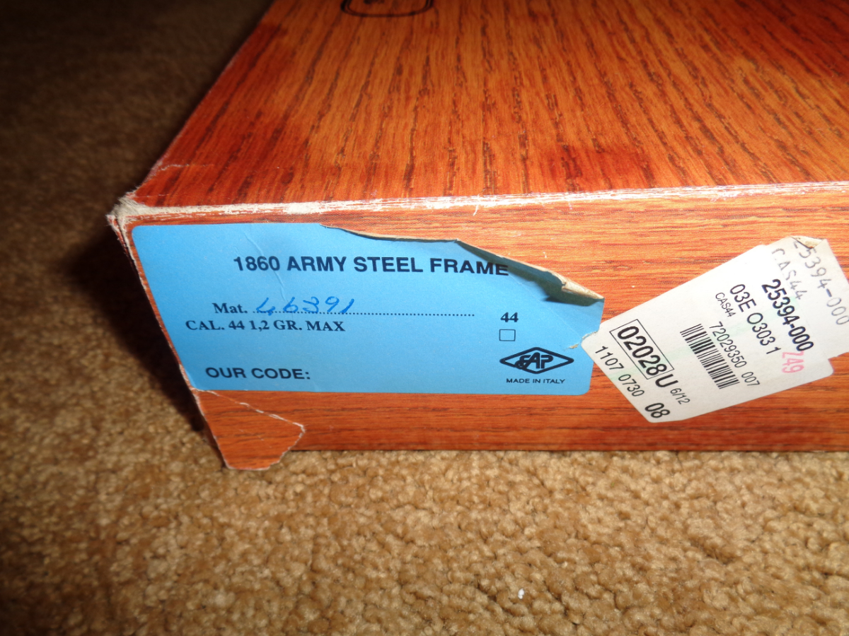 F.Lli Pietta Pietta 1860 Blued .44 Caliber Ball For Sale at GunAuction