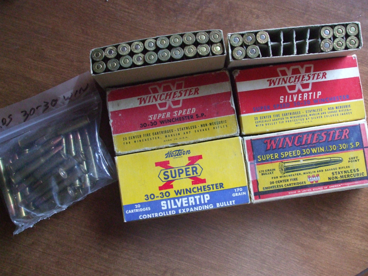 Winchester Lot Of 30-30 Ammo And Vintage Boxes With Free Shipping .30 ...