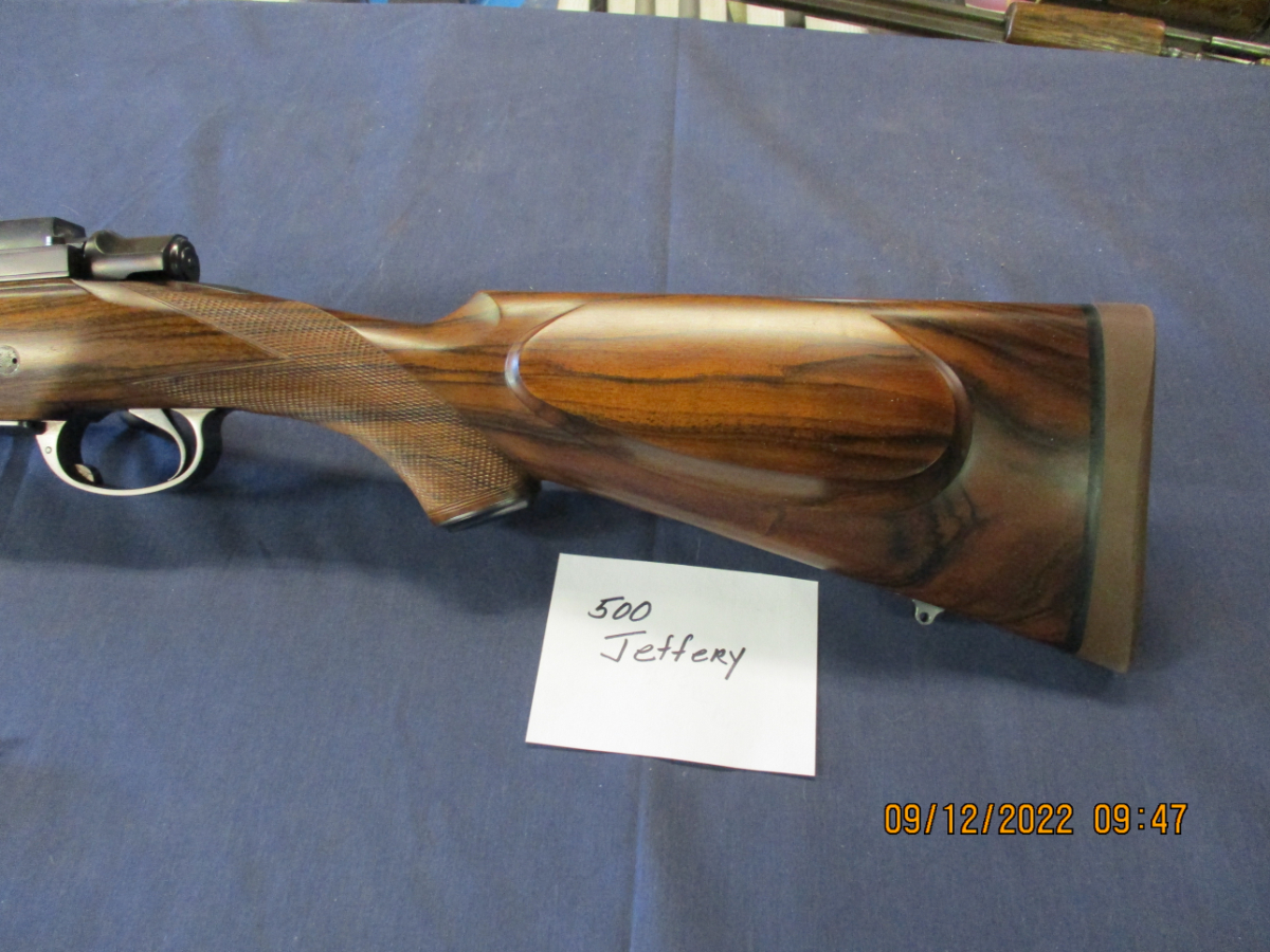 500 Jeffery Custom Rifle, Kregar Barrel, Express Sights .500 Jeffery