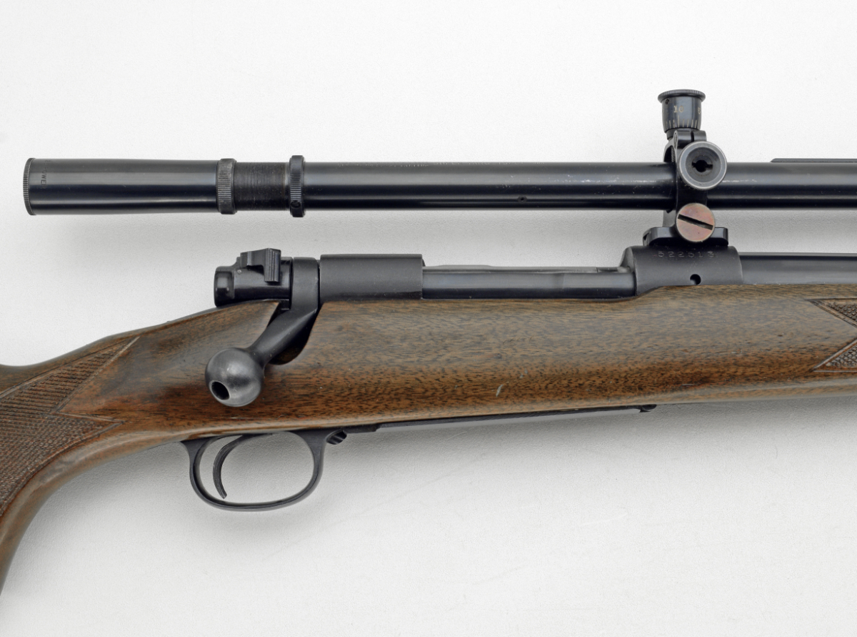 WINCHESTER PR 64 MODEL - 70 TARGET BOLT ACTION RIFLE CALIBER 22O SWIFT & SCOPE MFG 1961 - Picture 3