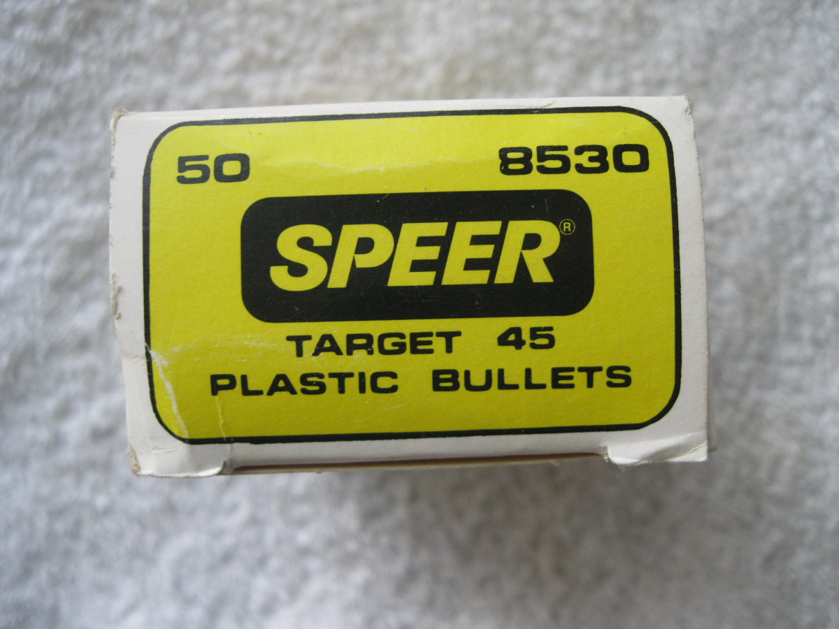 Speer Target 45 Caliber Plastic Bullets 50 Count Reloading Components