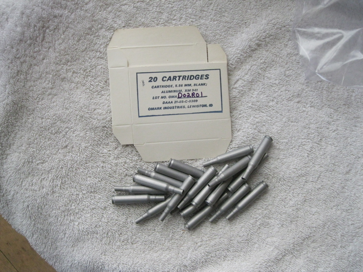 In Process Aluminum Cartridge Cases For 5.56 Training Blanks 20 Count