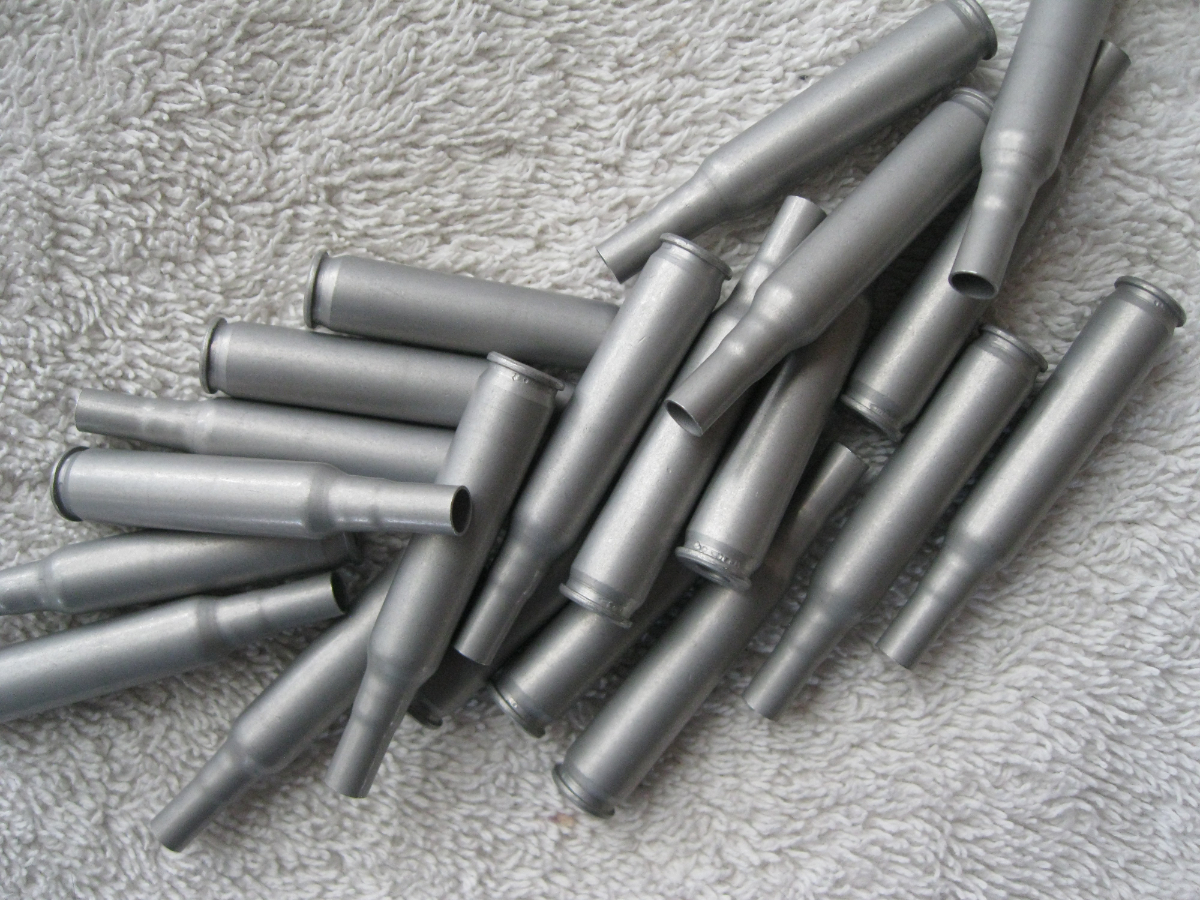 In Process Aluminum Cartridge Cases For 5.56 Training Blanks 20 Count