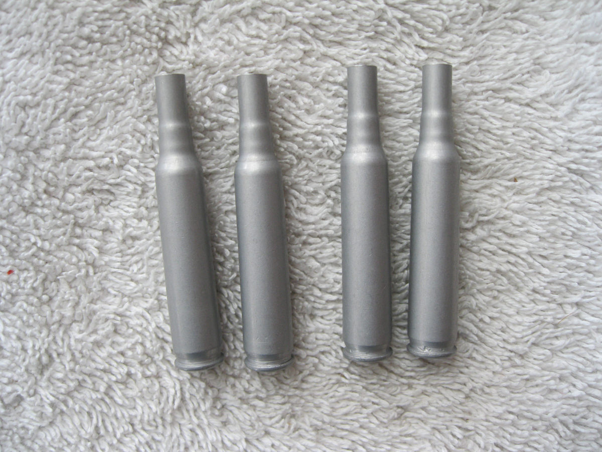 In Process Aluminum Cartridge Cases For 5.56 Training Blanks 20 Count