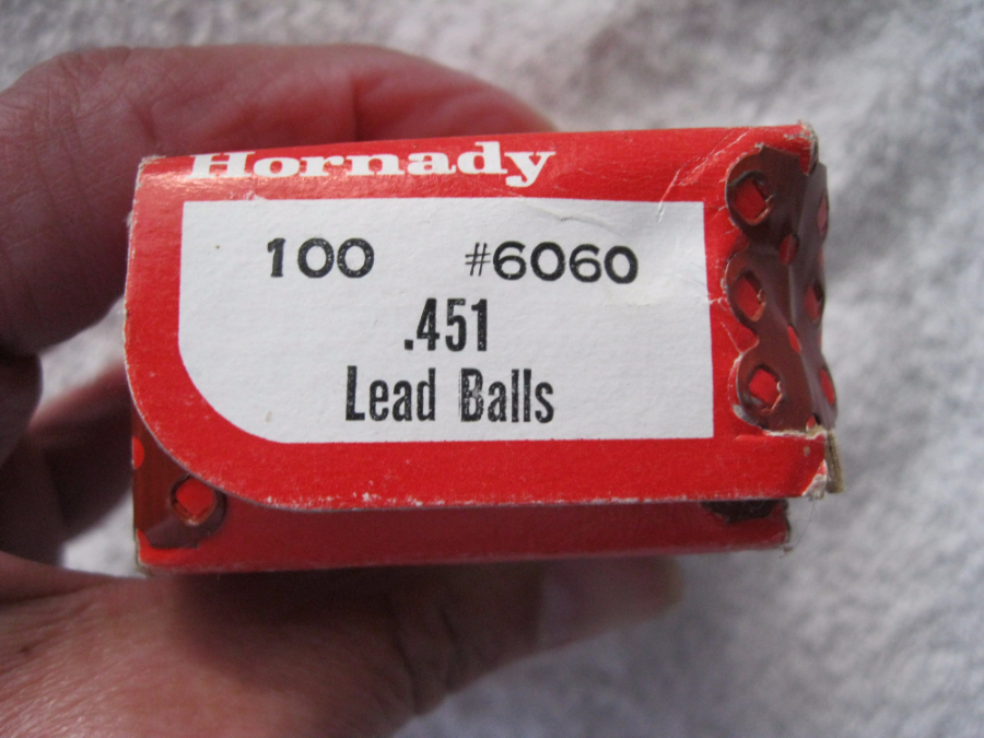 .451 LEAD ROUND BALLS MUZZLELOADING 100 HORNADY BLACK POWDER SHOOTING ...