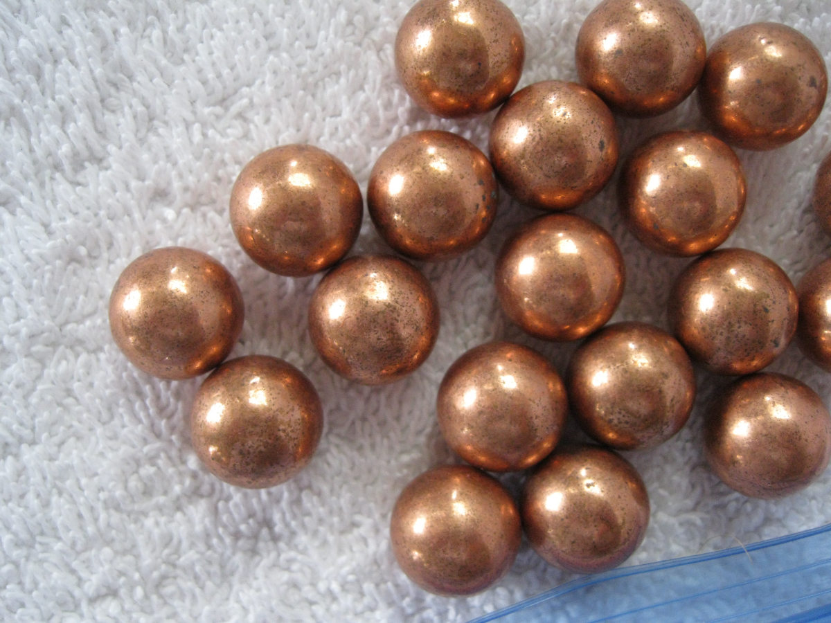 .585 Copper Plated Round Balls Muzzle Loading 25 Plus 1 Count Black