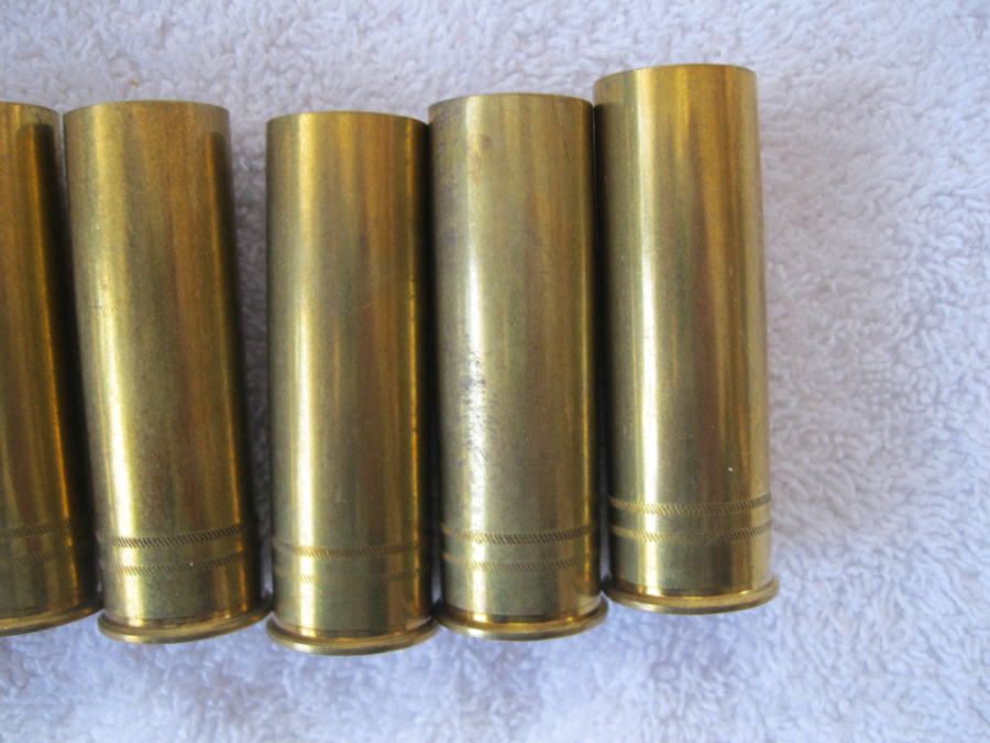 12 Gauge Brass Shotgun Shells Giulio Fiocchi Lecco Double Knurl New