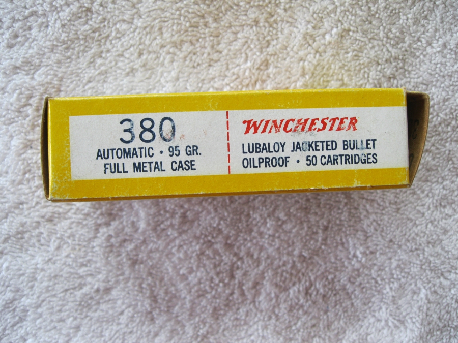 Winchester 380 Automatic 95 Grain Saami Standards Reference Ammunition ...