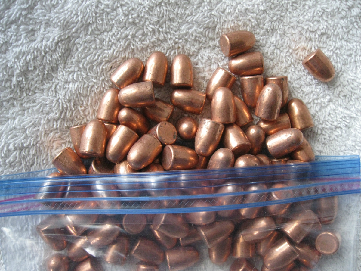 .451 230 GRAIN TMJ TOTAL METAL JACKET COPPER PLATED ROUND NOSE BULLETS ...