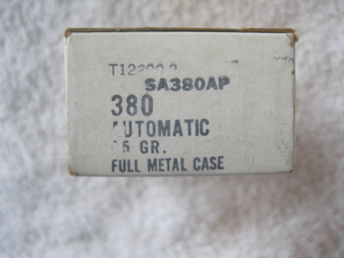 380 Automatic 95 Grain Full Metal Case Saami Reference Ammunition Ammo ...