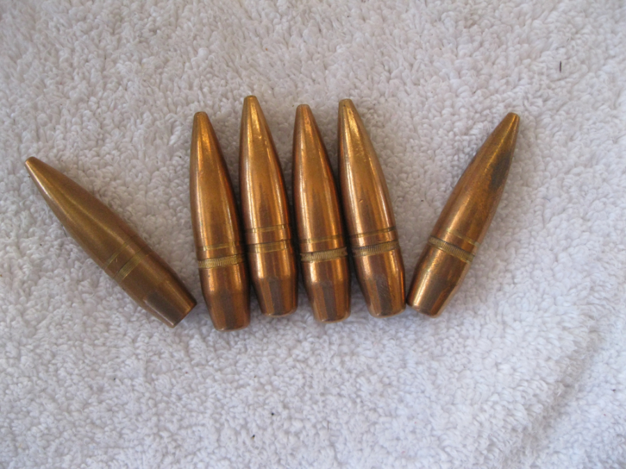 50 CALIBER BULLETS COPPER JACKETS BOAT TAIL 12 COUNT RELOADING