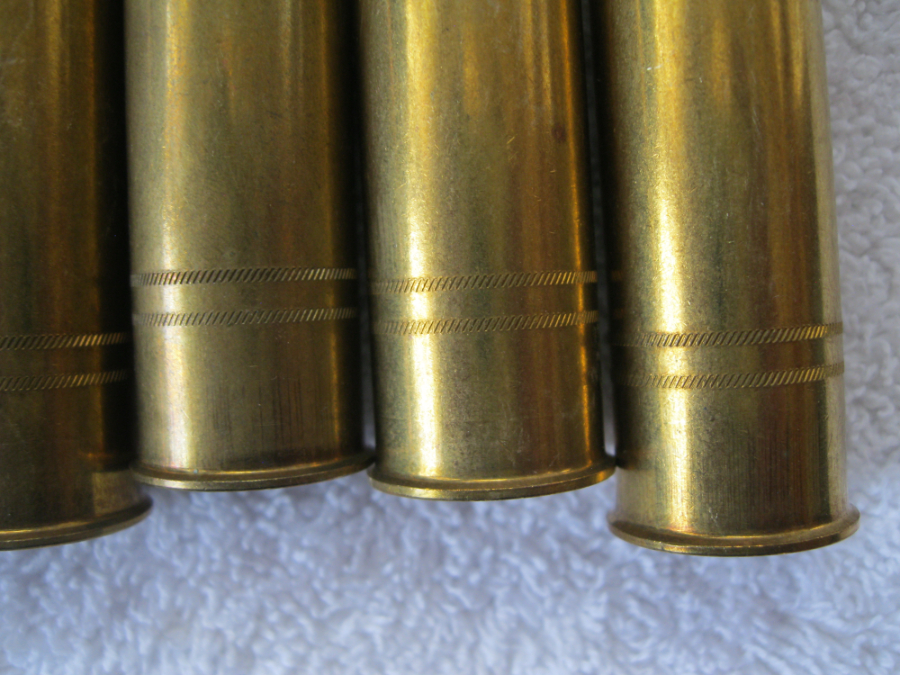 Alcan Vintage New 12 Gauge Brass Shotgun Shells Hulls Double Knurl New