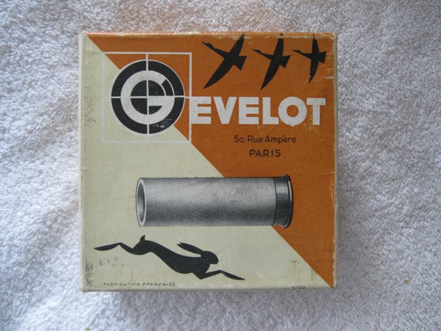 GEVELOT 12 Cal 7 Plomb Cuirasse De 7 m/m 5 6,45 SHOTGUN AMMUNITION AMMO FRANCE FRENCH POUDRE