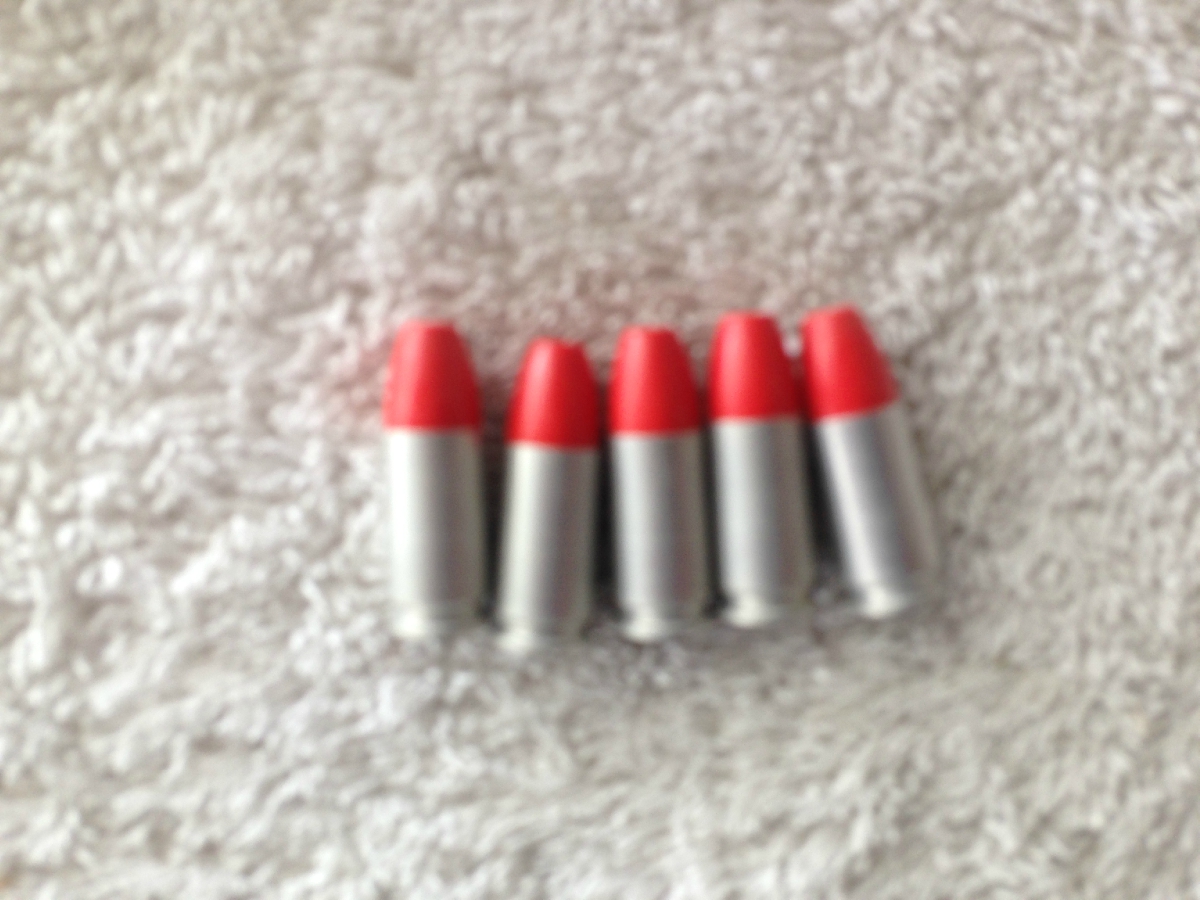 9mm Luger Training Rounds Red Plastic Bullet Blazer 11 Count Very