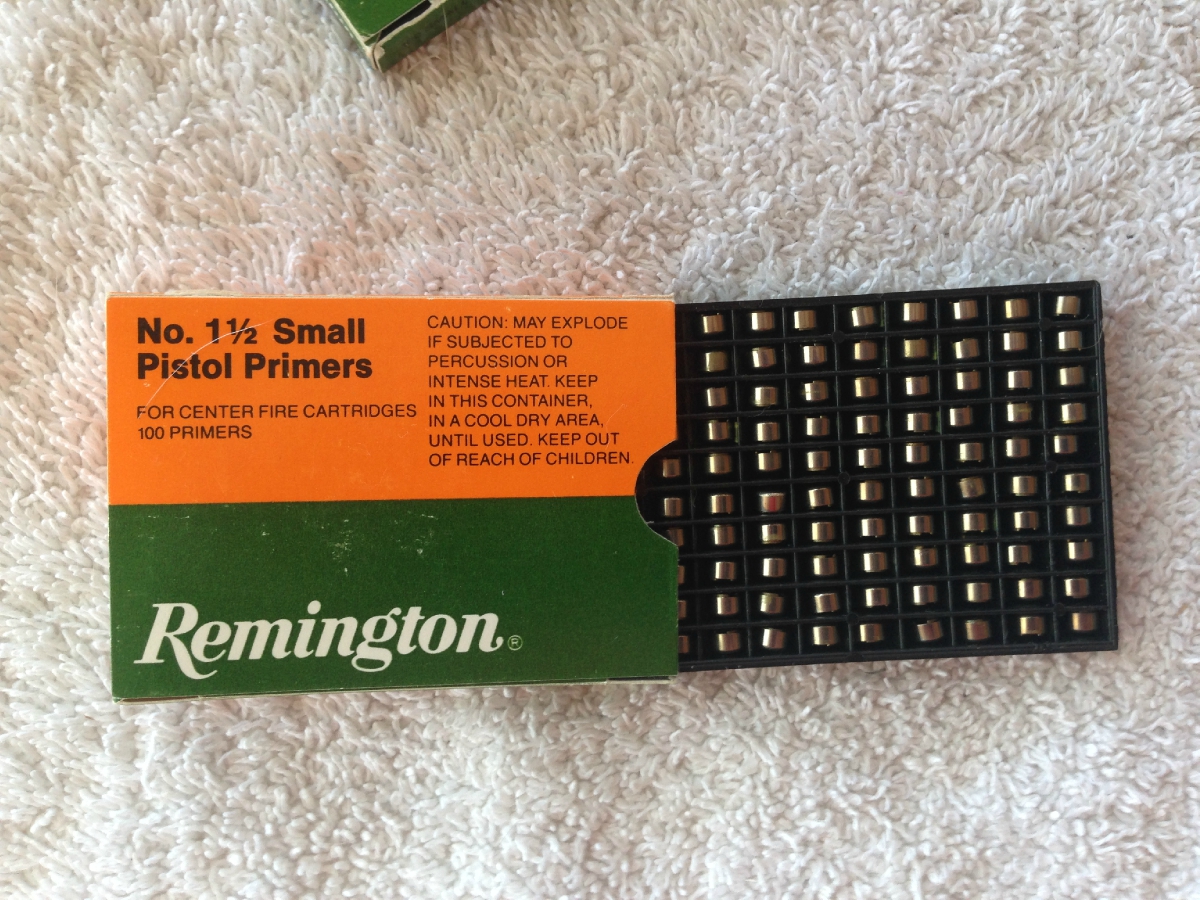 Remington NO 1 1 2 SMALL PISTOL PRIMERS 199 Count RELOADING COMPONENTS   20200802101422 7959 