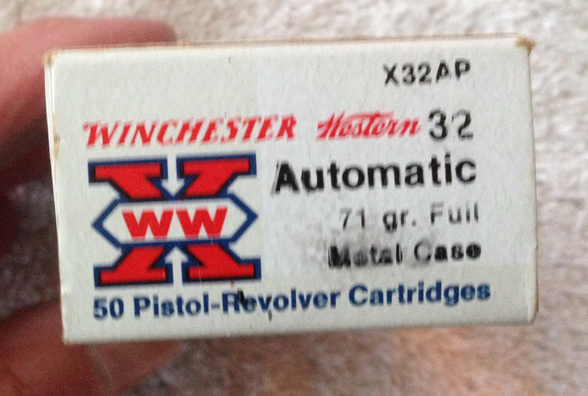 WINCHESTER WESTERN 32 AUTOMATIC 71 GRAI NFULL METAL CASE 50 count X32AP ...