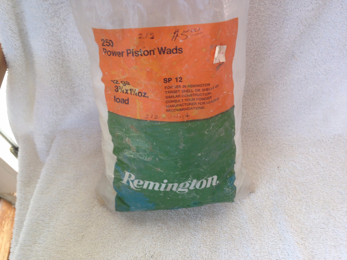 REMINGTON POWER PISTON WADS 12 GAUGE 3 3/4 X 1 12 OZ LOAD SP 12 218