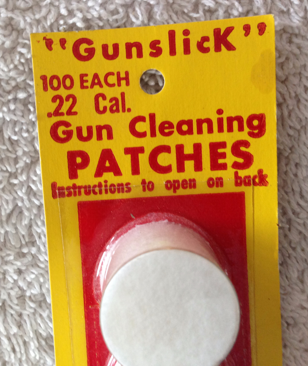 GUNSLICK .22 CALIBER GUN CLEANING PATCHES VINTAGE SEALED 100 each