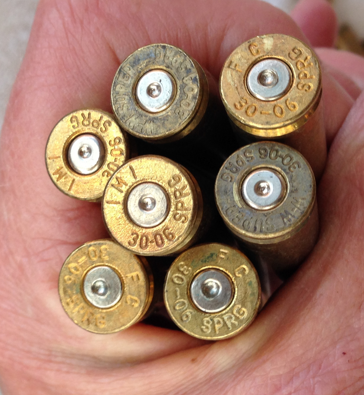 .3006 Springfield Sprg OnceFired Brass Cartridge Cases 21 Count Mixed Headstamps / 01181 .30