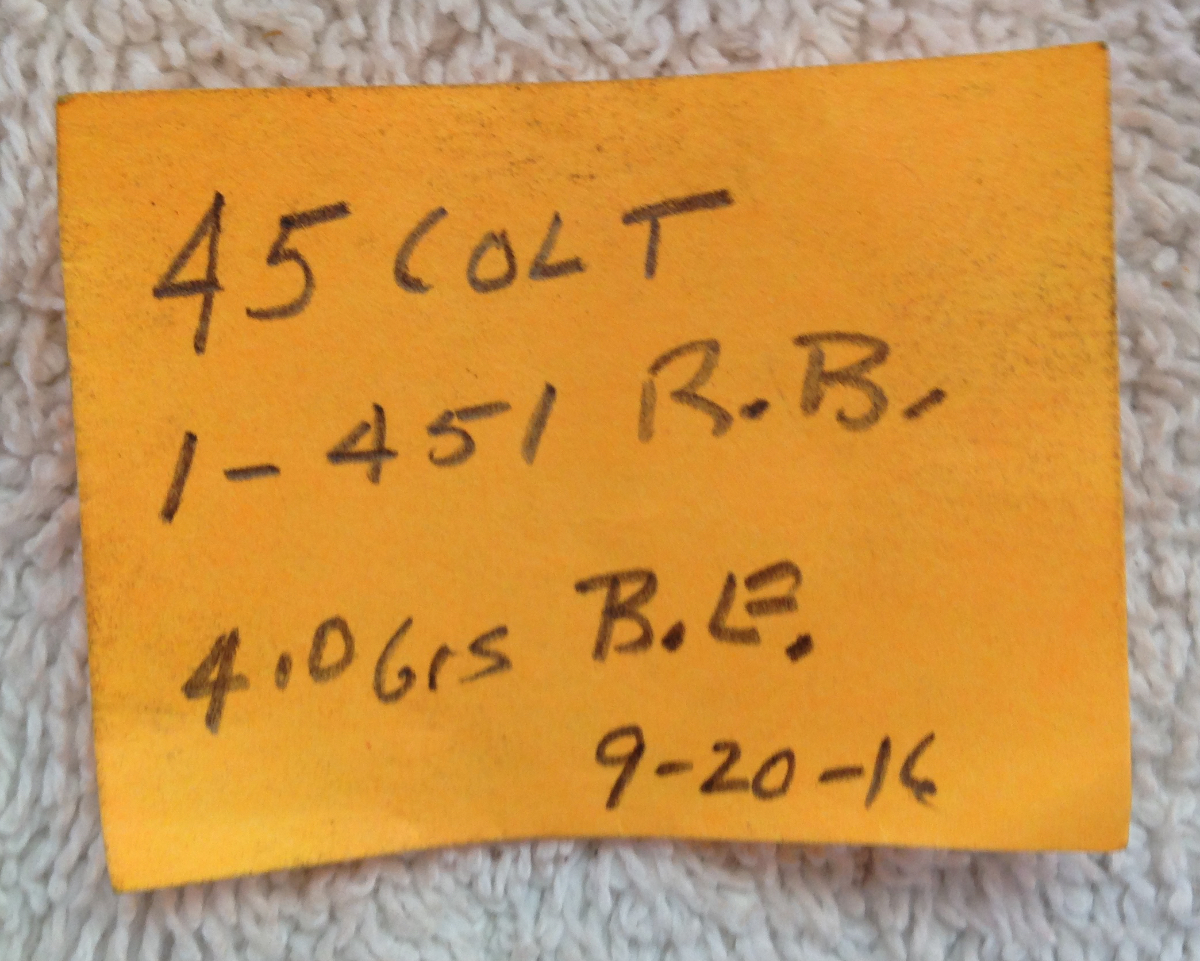 45 Colt 451 Round Ball 6 Count Hand Loads By Bob Evans Retired Chief ...