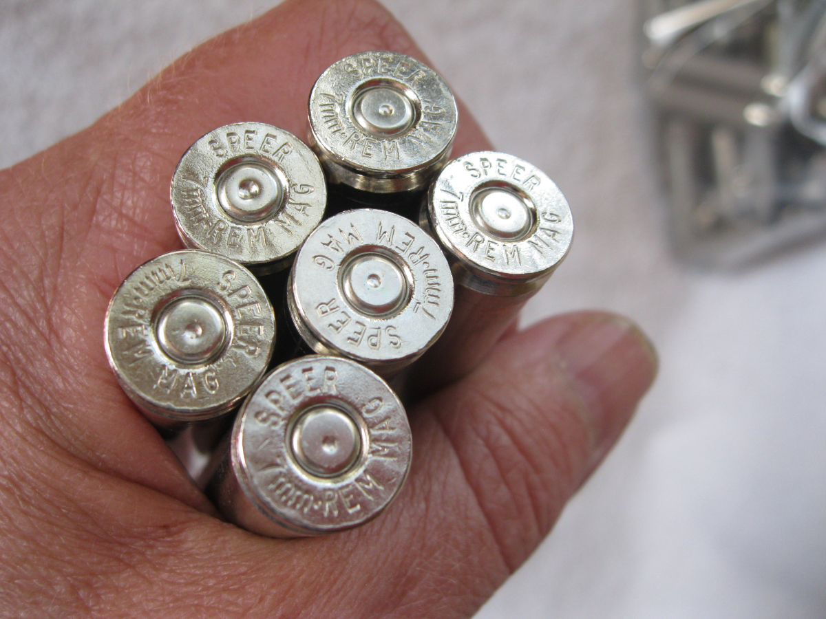 7mm Rem Mag Nickel Plated Cartridge Cases Primer Tested 50 Count Speer Reloading Components