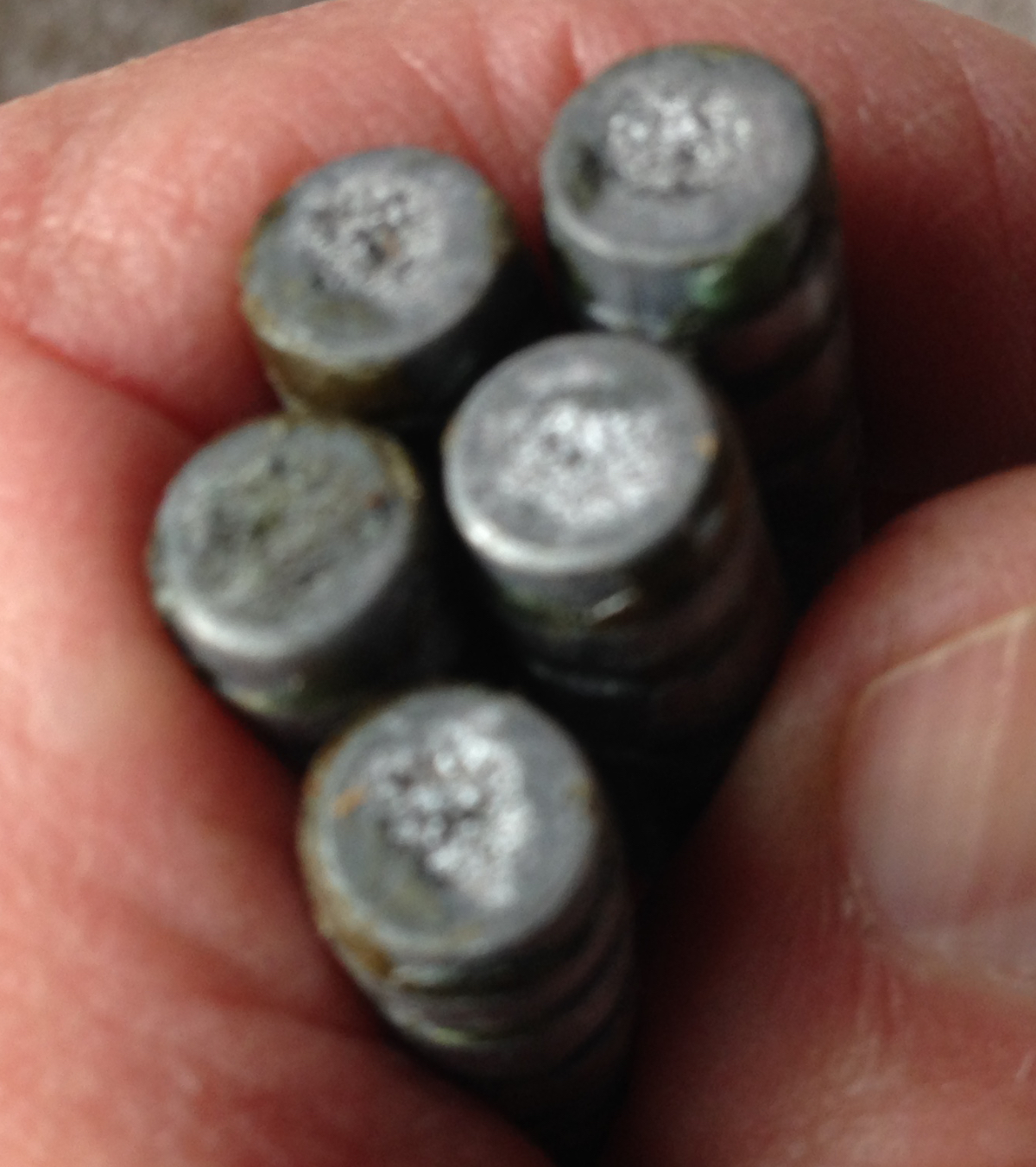 311 DIAMETER 218 GRAIN WHEEL WEIGHT HAND CAST 311284 LYMAN MOULD 1987