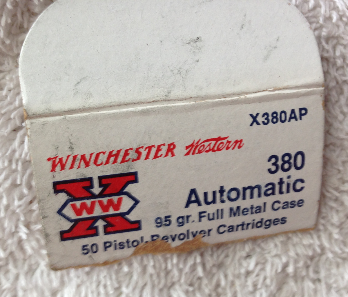 Winchester-Western 380 Automatic 85 Grain Round Nose Full Metal Case ...