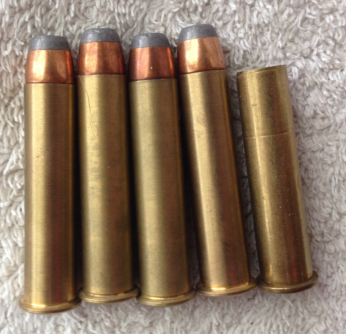 .45-70 Govt Ammunition Ammo 4 Count Mt Co B On Primer Smi Usa W-W Fired ...