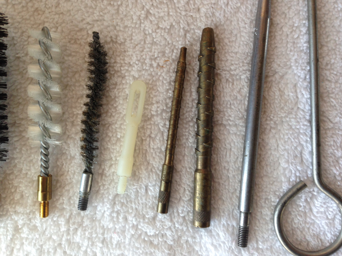 20 Pieces Gun Cleaning Equipment Jag Tip, Bore Brushes Patch Holders