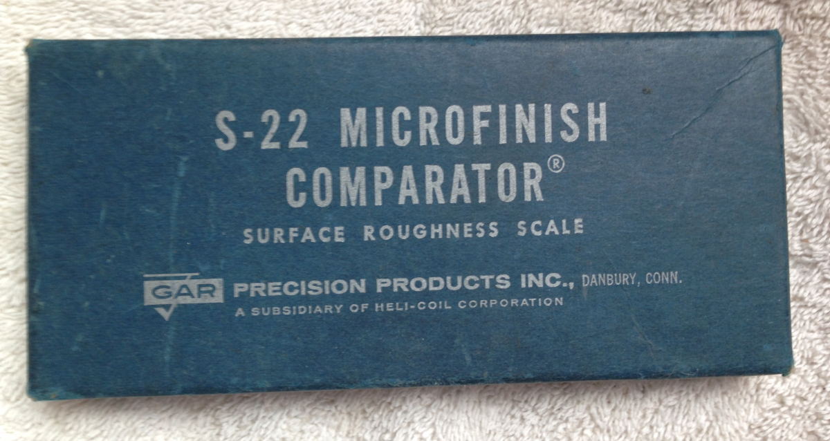 Para Ordnance S22 MICROFINISH COMPARATOR SURFACE ROUGHNESS SCALE