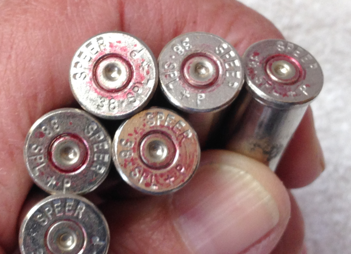 SPEER .38 SPECIAL +P ONCEFIRED BRASS NICKELPLATED CARTRIDGE CASES 67