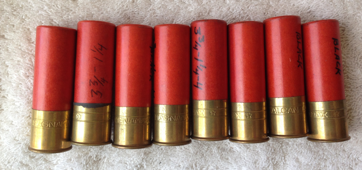 ALCAN 10 GAUGE BLACK POWDER 3 3/4 - 1 1/4 - 4 SHOTGUN AMMUNITION 2 7/8 ...