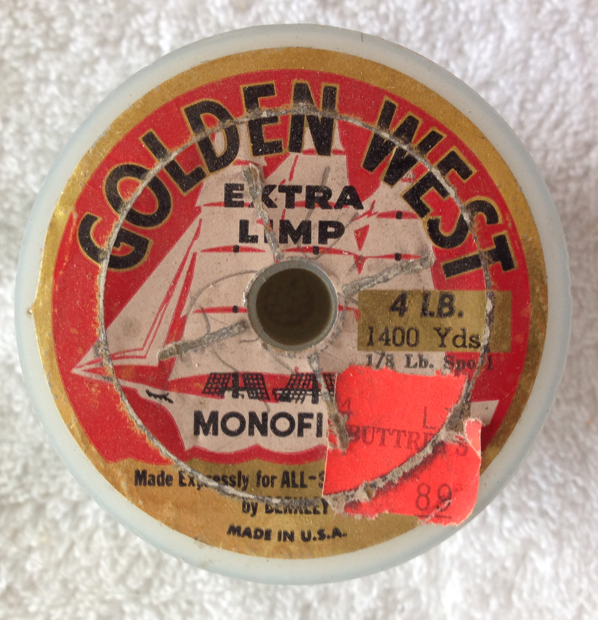 Golden West Extra Limp Monofilament 4 Lb Fishing Line 1/8 Lp Spool Made