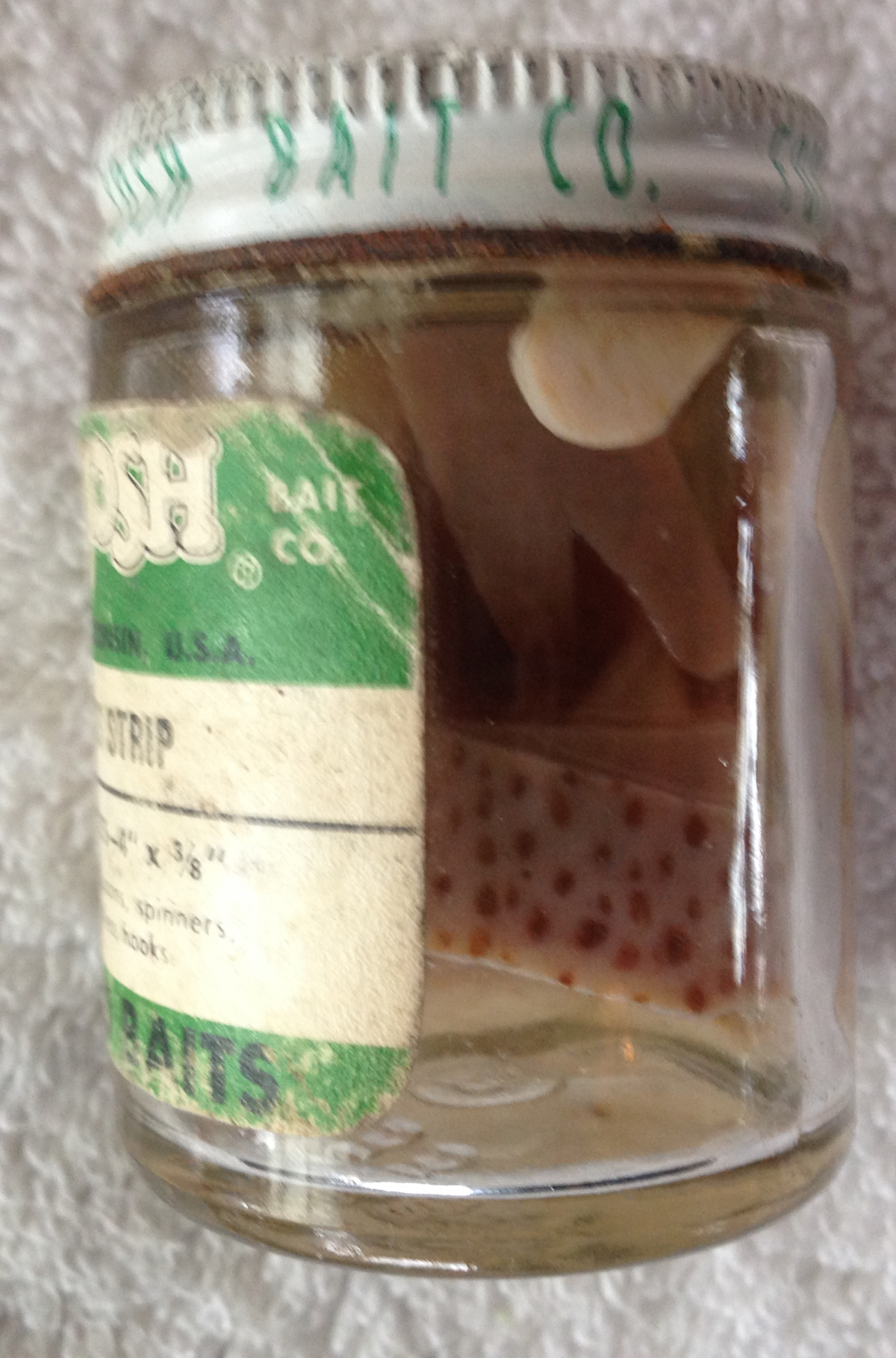 Uncle Josh Pork Rind Baits No. 50 Bass Strip Vintage Fort Atkinson