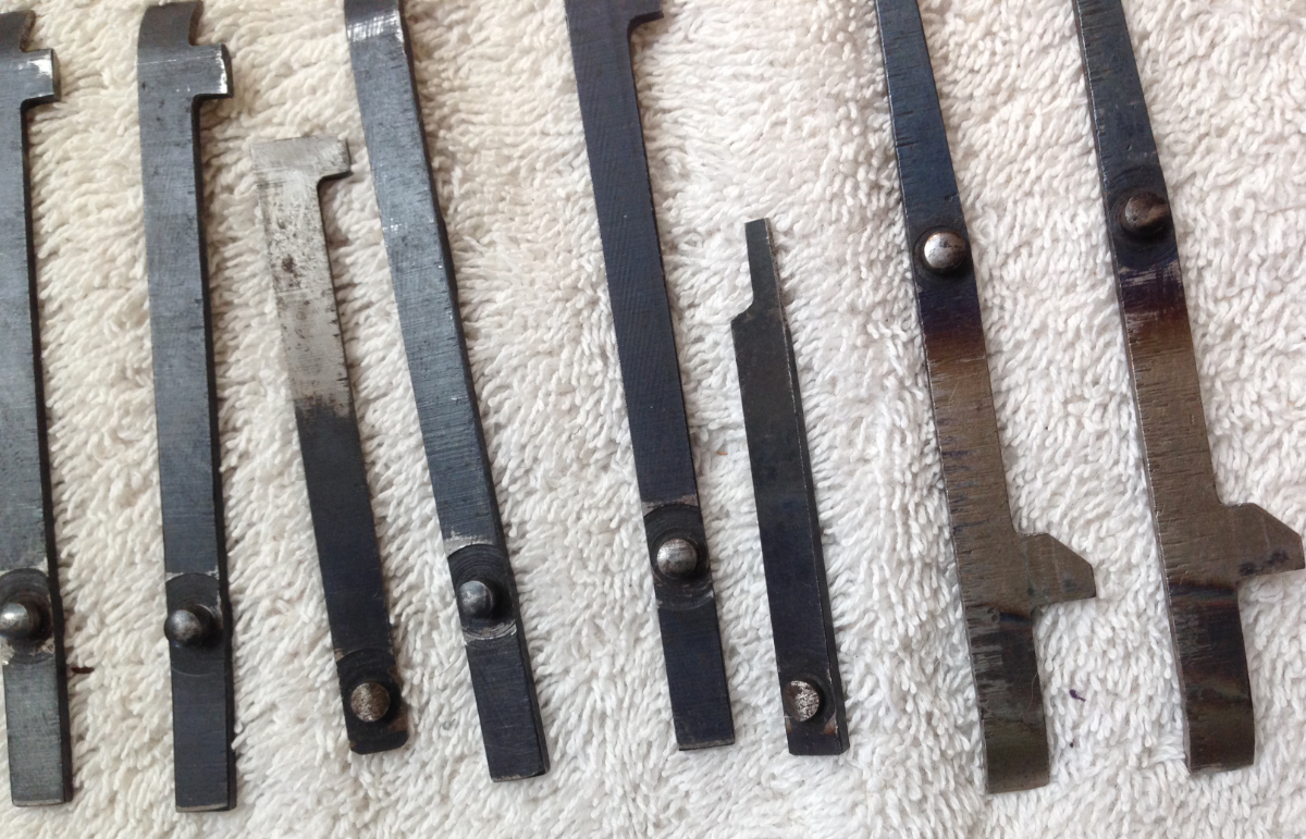 Rifle Inletting Tool 13 Pieces Wood Handle Vintage / 08022 For Sale at