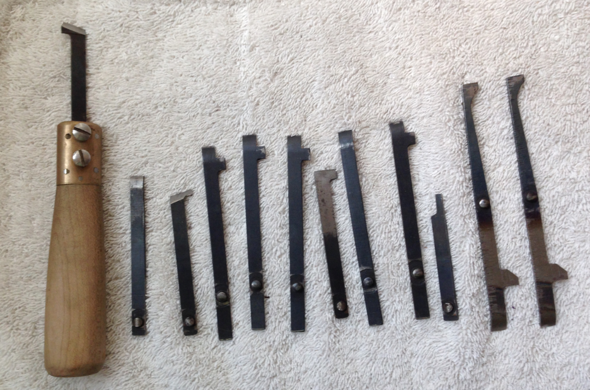 Rifle Inletting Tool 13 Pieces Wood Handle Vintage / 08022 For Sale at 17268643