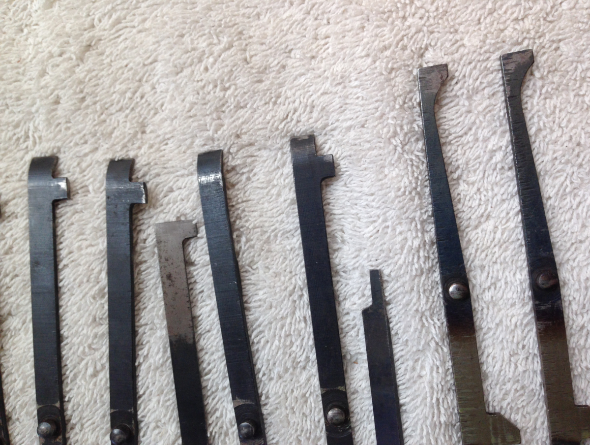 RIFLE INLETTING TOOL 13 pieces WOOD HANDLE VINTAGE / 08022 17269870