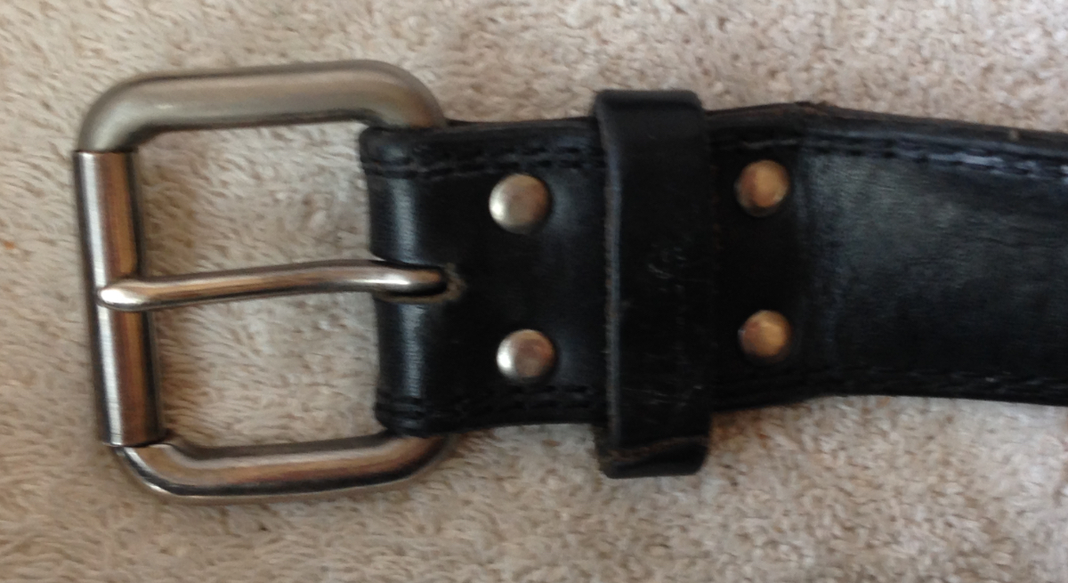 GENUNE LEATHER HEAVY DUTY BLACK BELT METAL REENFORCED HOLES 35 - 40 ...