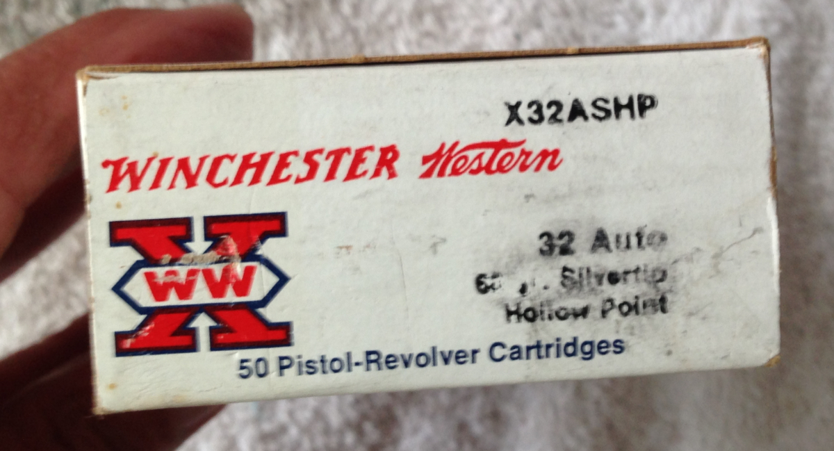 WINCHESTER-WESTERN .32 AUTO 60 GRAIN SILVERTIP HOLLOW POINT AMMUNITION ...