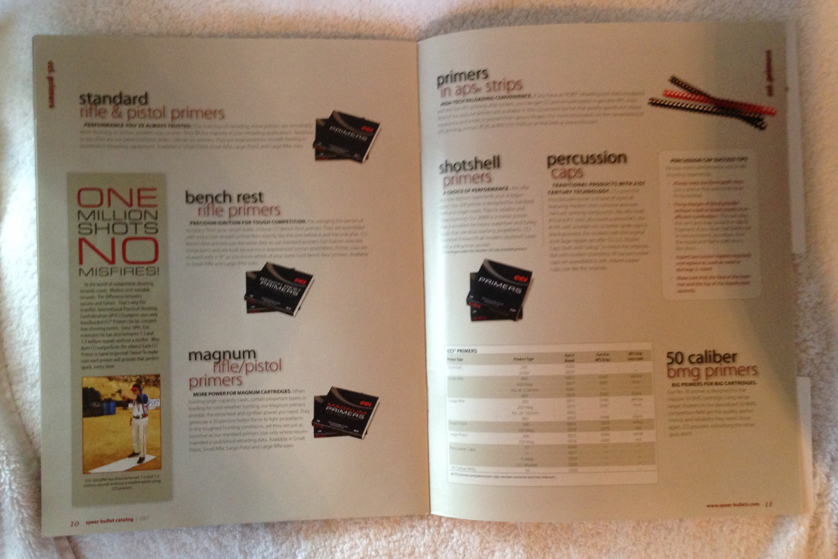 Speer Bullets Catalog 2007 FourPage FoldOut / 01052 For Sale at