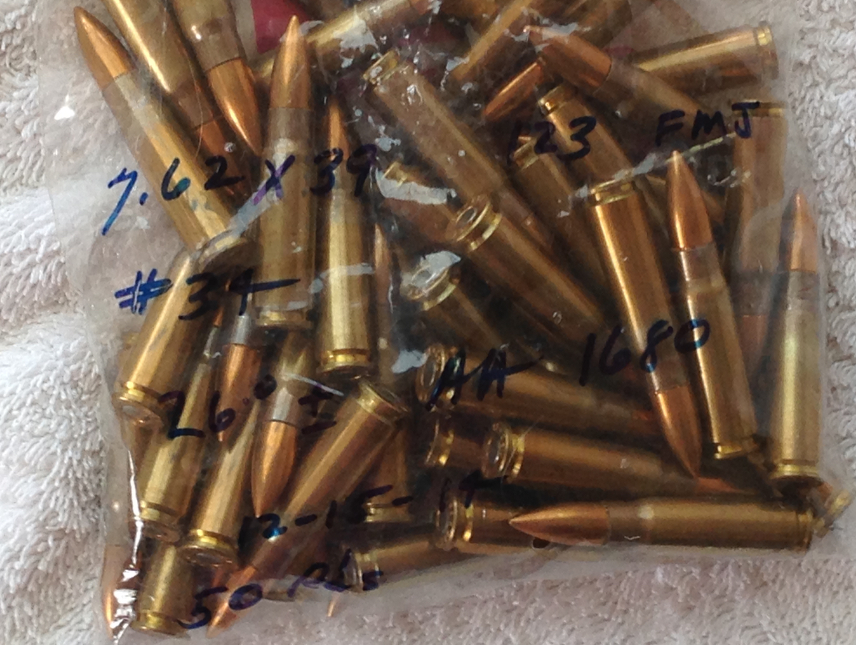 Imi israeli military industries 7 62 x 39 123 grain fmj full metal