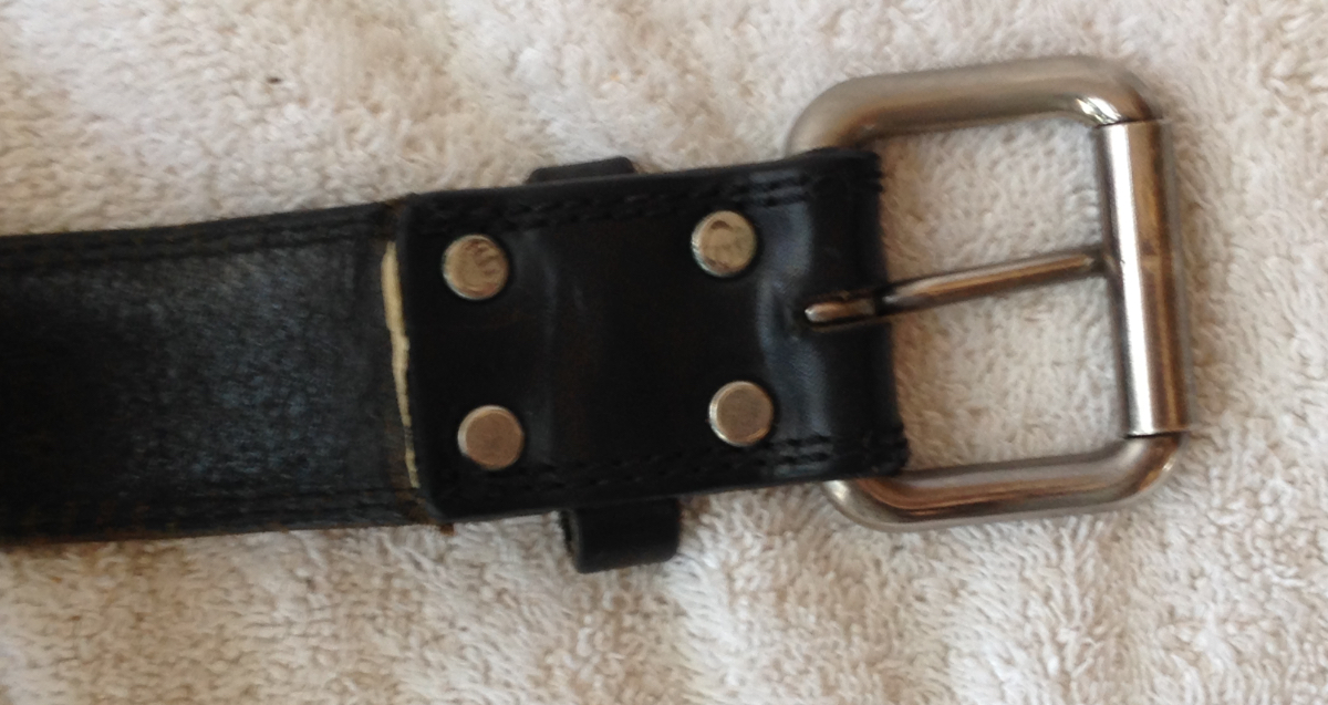 Genune Leather Heavy Duty Black Belt Metal Reenforced Holes 35 - 40 ...