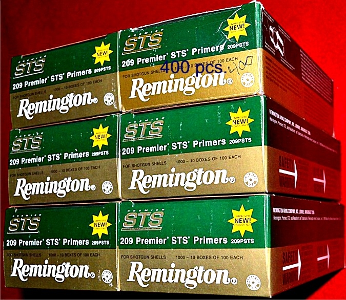 209 Shot Shell Primers (9,594 Pcs), 2800 Winchester, 5400 Remington